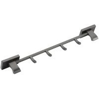 Планка с крючками Gappo G0716-49 для ванны, оружейная сталь