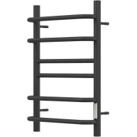 Полотенцесушитель электрический Point Сатурн П6 PN90846B 600x432, диммер правый, черный матовый