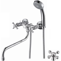 Смеситель для ванны D-Lin D143810 универсальный, с душевым гарнитуром, хром