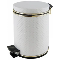Мусорное ведро 3л, белый золото точки Camelos 03PWG-10-9