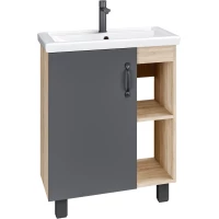 Тумба дуб сонома/серый матовый 56,6 см Grossman Флай 106002