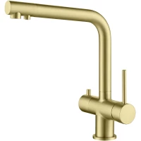 Смеситель для кухни Timo Saona 2396/17F CoolStart, с подключением к фильтру, золотой матовый