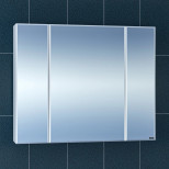 Изображение товара зеркальный шкаф 87х73,5 см белый глянец санта стандарт 113017