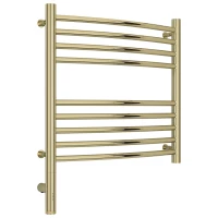 Полотенцесушитель электрический 500x500 шампань МЭМ левый, перемычка выгнутая Сунержа Богема 3.0 020-5802-5050