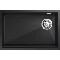Кухонная мойка Rivelato Lino LN-654-R nero 65x44 см, черный