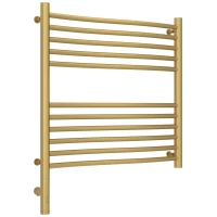 Полотенцесушитель электрический 600x600 золотой матовый МЭМ левый Сунержа Флюид 3.0 032-5820-6060