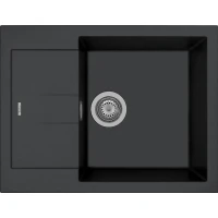 Кухонная мойка Rivelato Lumo LM-6550 Nero opaco 65x50 см, черный металлик