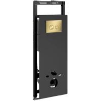 Инсталляция для унитаза WasserKRAFT Salm 27 27TLT.010.ME.BL.MG01 с кнопкой смыва, золотой матовый