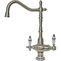 Смеситель для кухни Zorg ZR 336 YF-50 NICKEL с подключением к фильтру, никель