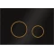 Кнопка смыва Veconi Round Design VFRD004BLG для инсталляции, черный матовый/золотой матовый/черный матовый - 1