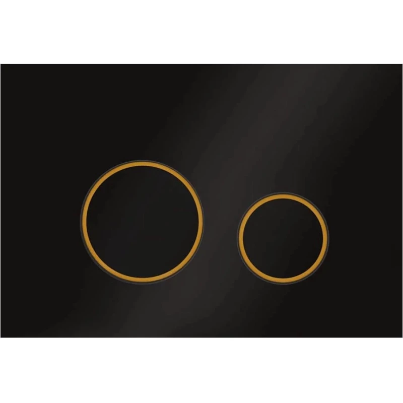 Кнопка смыва Veconi Round Design VFRD004BLG для инсталляции, черный матовый/золотой матовый/черный матовый