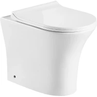 Унитаз приставной Ceruttispa Bernina F CT7842 безободковый, с сиденьем микролифт, белый