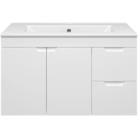 Тумба под раковину Misty Оптима П-Опт-01090-011П3Я 89,5 см, подвесная, белый матовый