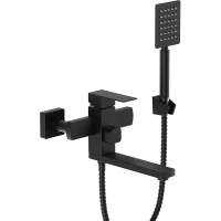 Смеситель для ванны Frap F32802-6 с душевым гарнитуром, черный матовый
