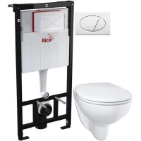 Комплект подвесной унитаз Grohe Bau Ceramic 39351000 + система инсталляции AlcaPlast AM101/1120-3:1 RU M70-0001