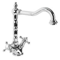 Смеситель для раковины с донным клапаном хром, ручки хром Cezares Golf GOLF-LS2-01