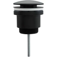 Донный клапан для раковины Frap F62-7 универсальный, черный матовый
