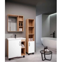 Комплект мебели дуб сонома/белый матовый 71 см Grossman Флай 107001 + 15840 + 207001