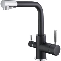 Смеситель для кухни Emar 3003N.12 с подключением к фильтру, оникс