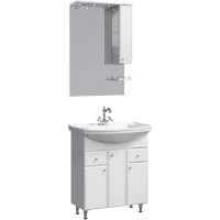 Комплект мебели белый глянец 87 см Aqwella Barcelona Lux BA0108K + 4620008197357 + Ba.02.08