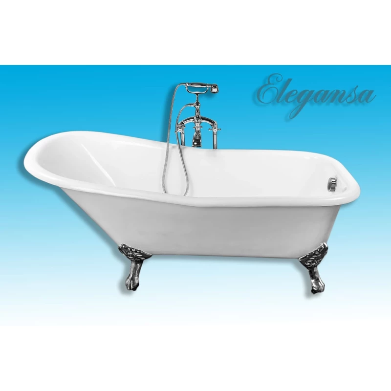 Чугунная ванна 167,6x76,5 см Elegansa Schale Chrome Н0000012