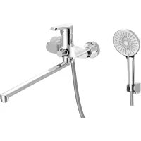 Смеситель для ванны AWP Piros S0351C универсальный, с душевым гарнитуром, хром
