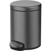 Мусорное ведро Raglo R360.106.09 6л, с педалью, графит матовый