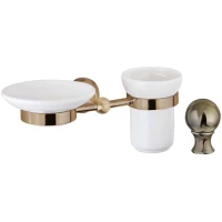 Держатель с мыльницей и стаканом Cezares Aphrodite APHRODITE-STTS-02