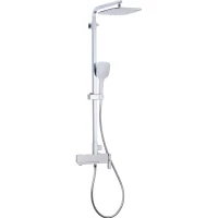 Душевая система Gappo G2417-8 250 мм, со смесителем, хром/белый