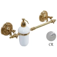 Полотенцедержатель с дозатором жидкого мыла хром Art&Max Barocco AM-2057D-Cr