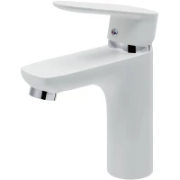 Смеситель для раковины Aringa Рейн AR02011WH белый матовый