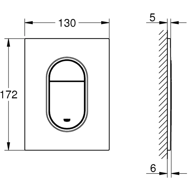 Накладная панель Grohe Arena Cosmopolitan S 37624GL0