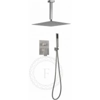 Душевой комплект Filarete Fing FL1044NK 300 мм, со смесителем, никель