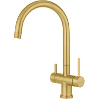 Смеситель для кухни PEZARO PZM.302.GOLD с подключением к фильтру, золотой