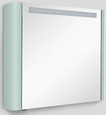 Зеркальный шкаф 80х70 см мятный глянец R Am.Pm Sensation M30MCR0801GG зеркальный шкаф 80х70 см светло голубой глянец r am pm sensation m30mcr0801bg