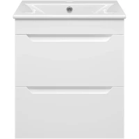 Тумба под раковину Misty Бриз П-Бри-09050-012Я 48,5 см, подвесная, белый матовый