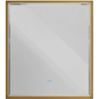 Зеркало Cezares Interni CZR-SPC-INT-800-900-LED-TCH-WARM-BORO 80x90 см, с LED-подсветкой, сенсорным выключателем, антизапотеванием, золотой матовый