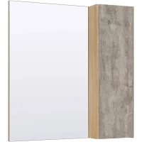 Зеркальный шкаф 70x75 см дуб/серый камень L/R Runo Мальта 00-00001102