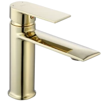 Смеситель для раковины Rea Veneta REA-B6417 без донного клапана, золотой