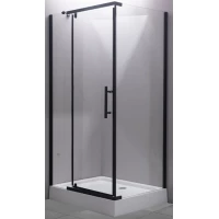 Душевой уголок с поддоном Esbano ESR-7190B ESUGR7190B 100x80 см, профиль черный матовый, стекло прозрачное