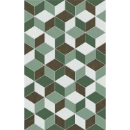 Декор Веста зеленый 02 25x40
