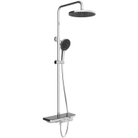 Душевая система Aqueduto Chuva CHU0400 255 мм, CoolStart, со смесителем, хром