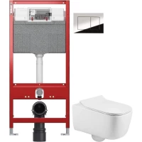 Комплект подвесной унитаз MEER MR-2103 + система инсталляции TECE 9300302 + 9240401