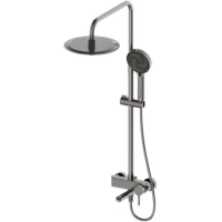 Душевая система Wonzon & Woghand Solo WW-739032-BGM 250 мм, со смесителем, темный графит матовый