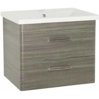 Тумба с раковиной шелк зебрано 80 см Style Line Лотос ЛС-00000491 + ЛС-00000156