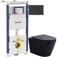 Комплект подвесной унитаз Esbano CLAVEL ESUPCLAVBM + система инсталляции Geberit 111.362.00.5 + 115.882.DW.1
