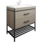 Комплект мебели тауп матовый/черный 80 см Sanflor Норд C08107 + S-UM-COM80/1-w + C08104 - 3