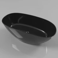 Ванна из литьевого мрамора Whitecross Onyx A 0204.160075.101 160x75 см, отдельностоящая, черный глянец