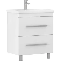 Тумба под раковину Vigo Land 020 66,4 см, напольная, белый глянец/белый матовый