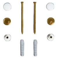 Комплект вертикальных крепежей  для унитаза/биде с заглушками цвета бронза Simas F90br